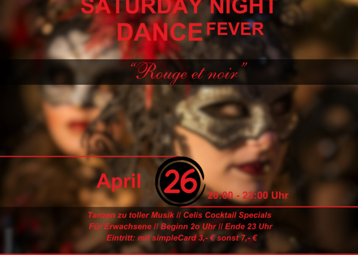 Saturday Night Dance Fever “Rouge et noir”